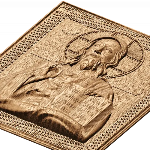 Господь Вседержитель - резная икона из дерева