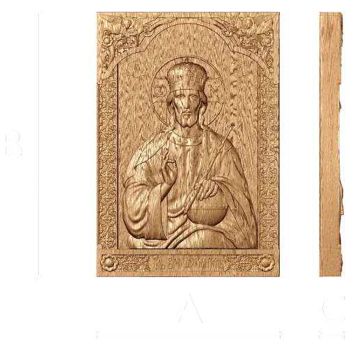 Резная икона Господь Вседержитель - деревянный декор из массива