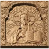 Резная икона «Господь Вседержитель» - панно из древесины