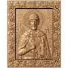 Икона святого Дмитрия Донского - резной деревянный барельеф