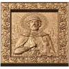 Икона святого Дмитрия Донского - резной деревянный барельеф