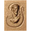 Рельефное панно «Иисус» - резной деревянный декор