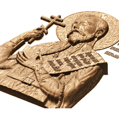 Барельефная икона «Император Николай II» - резной деревянный декор