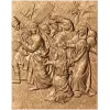 Рельефная панель «Встреча у Креста» - резной деревянный декор IV станции