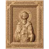 Икона-барельеф «Лонгин Коряжемский» - резной деревянный декор