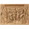 Неверие апостола Фомы - резное панно из дерева