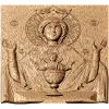 Резная икона «Неупиваемая Чаша» - деревянное панно из массива