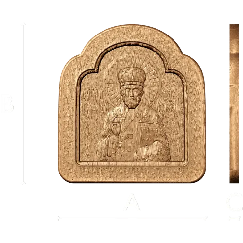Икона Николай Чудотворец - резной деревянный декор из дуба, бука, ясеня
