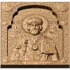 Икона Николай Чудотворец - резной деревянный декор высокого рельефа