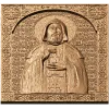 Резная деревянная икона «Преподобный Олег Брянский» из массива