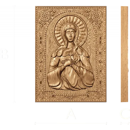 Резная икона «Святая Анастасия» - панель из дерева