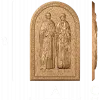 Икона Святые Иона и Васса - резной деревянный декор