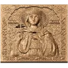 Резная икона Святая Ирина - деревянная панель из массива