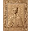 Резная икона «Святая Людмила» - деревянный рельеф в резной раме