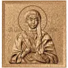 Резная деревянная икона «Святая Марина» - барельеф из дуба/бука/ясеня