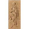 Резная деревянная икона «Святая Мария» - барельеф на панели