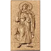 Резная деревянная икона «Святая Мария» - барельеф на панели