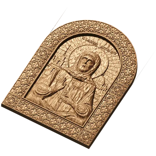 Резная икона Святой Матроны - деревянный декор на заказ