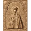 Икона «Святая Ольга» - резная деревянная панель