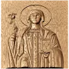 Деревянная икона «Святая равноапостольная Нина» - резной декор из массива
