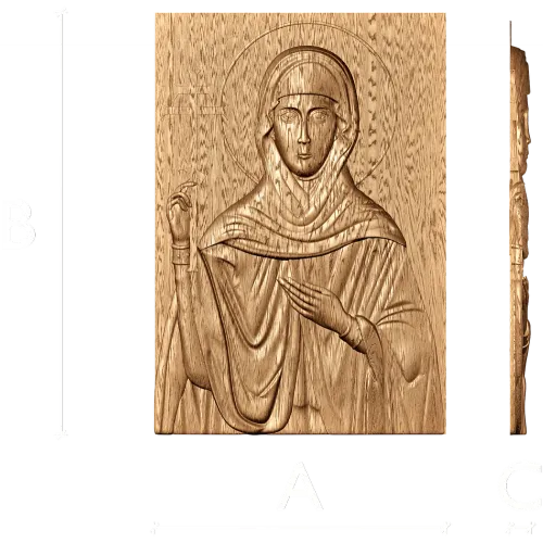Икона Святая Стефанида Дамасская - резная деревянная икона на заказ