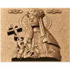 Рельефное панно «Святая Царица Александра» - резной деревянный декор