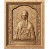 Резная деревянная икона «Святая княгиня Ольга» - рельефная панель из дуба, бука или ясеня
