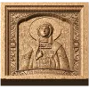 Резная деревянная икона «Святая княгиня Ольга» - рельефная панель из дуба, бука или ясеня