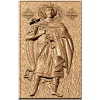 Икона-барельеф Святой Евгений - резной деревянный декор