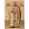 Резная деревянная икона «Святой Илья Муромец» - панно из дуба, бука, ясеня