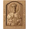 Икона Святой Николай - резное панно из дерева