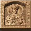 Икона Святой Николай - резное панно из дерева
