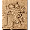 Резная панель «Святой Христофор» из массива дуба, бука или ясеня
