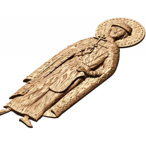 Святой Царевич Дмитрий Угличский - резная деревянная икона