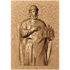 Резной образ Святого Ярослава - деревянная икона-рельеф из дуба/бука/ясеня