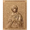 Резная икона «Семистрельная» - деревянная панель из дуба, бука или ясеня