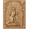 Резная деревянная икона «Серафим Саровский» - панель из дуба, бука, ясеня