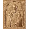 Икона Святого Сергия Радонежского - резной барельеф из дерева