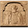 Икона Святого Сергия Радонежского - резной барельеф из дерева