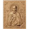 Икона Сергий Радонежский - резной деревянный барельеф