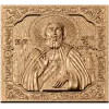 Икона Сергий Радонежский - резной деревянный барельеф