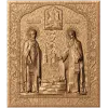 Икона «Сергий и Герман» - резной деревянный декор