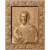 Спас Вседержитель - резная деревянная икона в багете