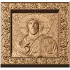 Спас Вседержитель - резная деревянная икона в багете