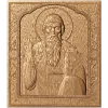Икона «Спиридон Тримифунтский» - резной деревянный барельеф