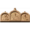 Резной триптих с иконой Христа, Богородицы и Николая