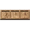 Резной тройник с образами Богоматери, Спаса и Николая - деревянный триптих