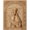 Резная икона «Царевна Александра» - деревянное панно из дуба, бука, ясеня
