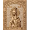 Резная икона «Царевна Татьяна» - деревянное панно из дуба, бука, ясеня
