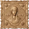 Икона мученицы Ирины - резная деревянная панель